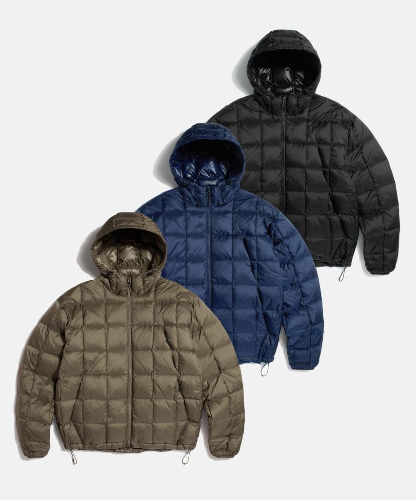 Espionage Hooded Light Down Jacket Black