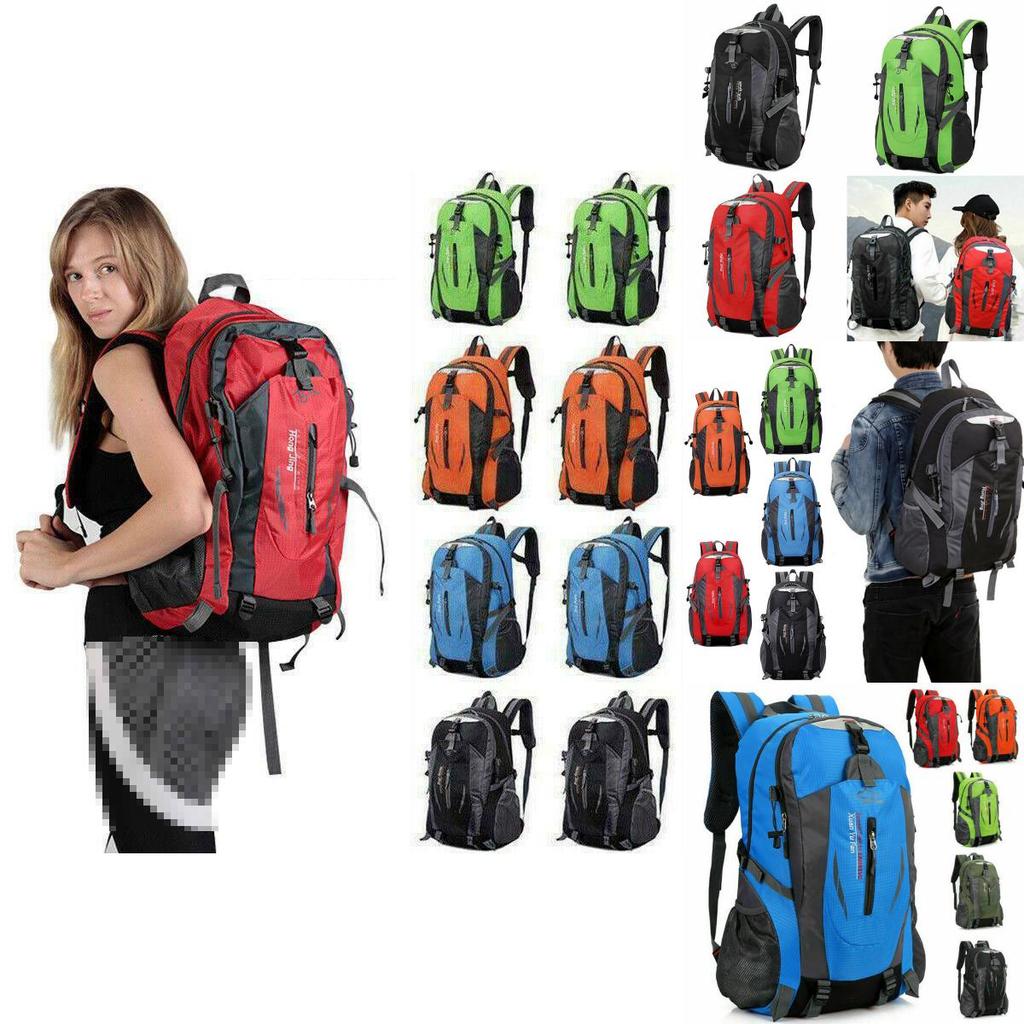 Large 40l Waterproof Travel Rucksack Outdoor Hiking Camping Backpack With Breathable Padded Straps