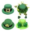 День Святого Патрика Зеленый Цилиндр Праздничные Зеленые Шляпы Аксессуар Для Ирландского Фестиваля Вечеринки Маскарадный Костюм и Принадлежности для Верхушки Дерева