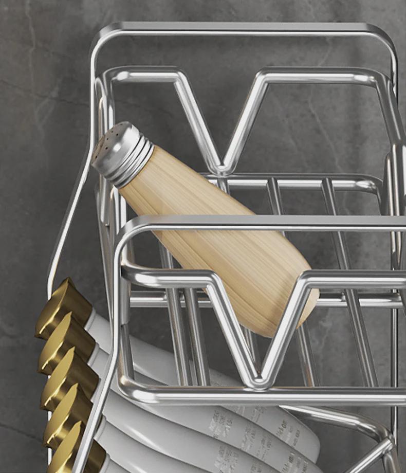 Multi-Layer Stainless Steel Kitchen Spice and Pot Rack