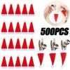 500 шт. Мини Рождественская шапка Набор столовых приборов Сумка для хранения столовых приборов Рождественский набор столовых приборов Рождественское украшение