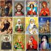DIY 5D Diamond Painting Cross Stitch Full Round Drill Religion Icon Diamond Embroidery Mosaic New Year Decoration Gift Wall Art