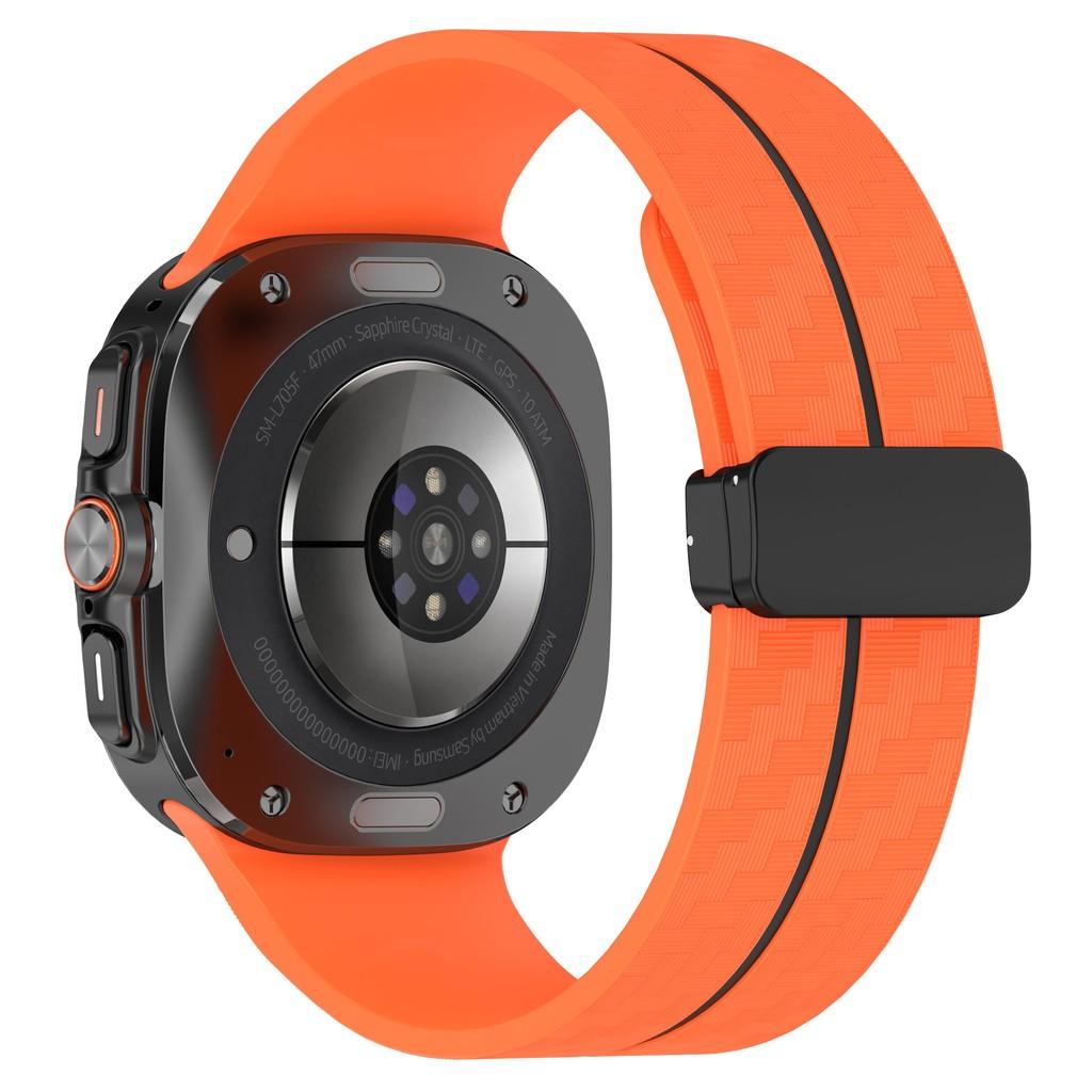 Силиконовый браслет для Samsung Galaxy Watch Ultra Магнитный сменный ремешок для Galaxy Watch Ultra 47 мм Аксессуары