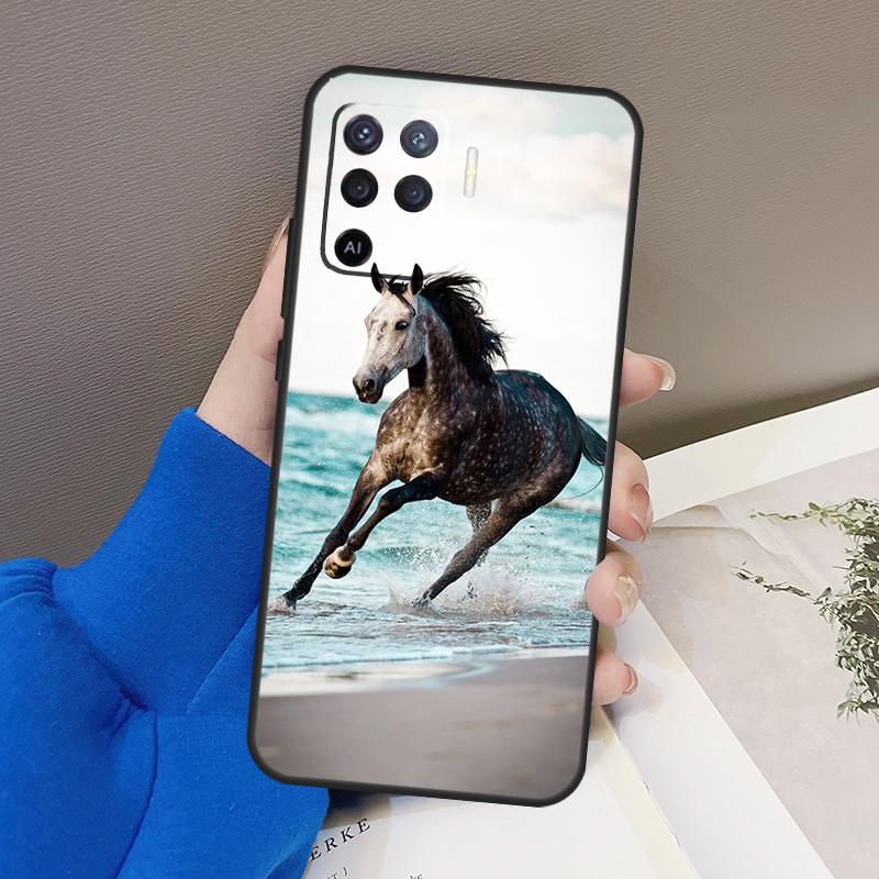 Чехол для бега с лошадьми для OPPO A15 A16 A3S A5S A52 A72 A94 A74 A54 A83 A91 A93 A31 A5 A9 2020 A53 S чехол