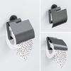 Black Toilet Paper Holder with Cover WC Wall Shelf Tissue Box Storager Kitchen Roll Organizer Luxury Brass Bathroom Accessories