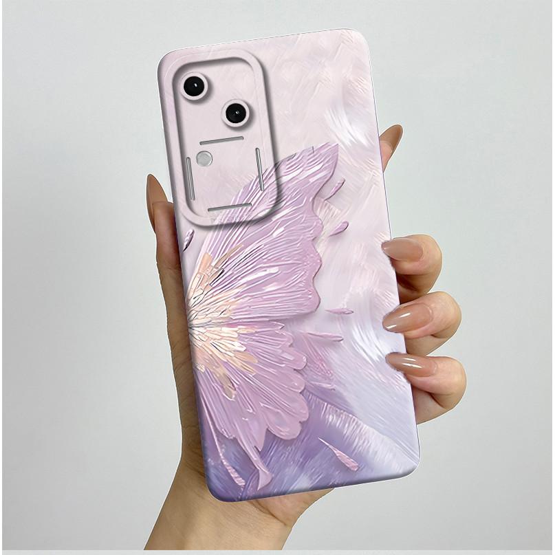 Чехол для Vivo V30 V2318, жидкий мягкий силикон, эстетичный роскошный чехол, полностью защитный корпус для телефона Vivo V 30 V30 Pro 5G