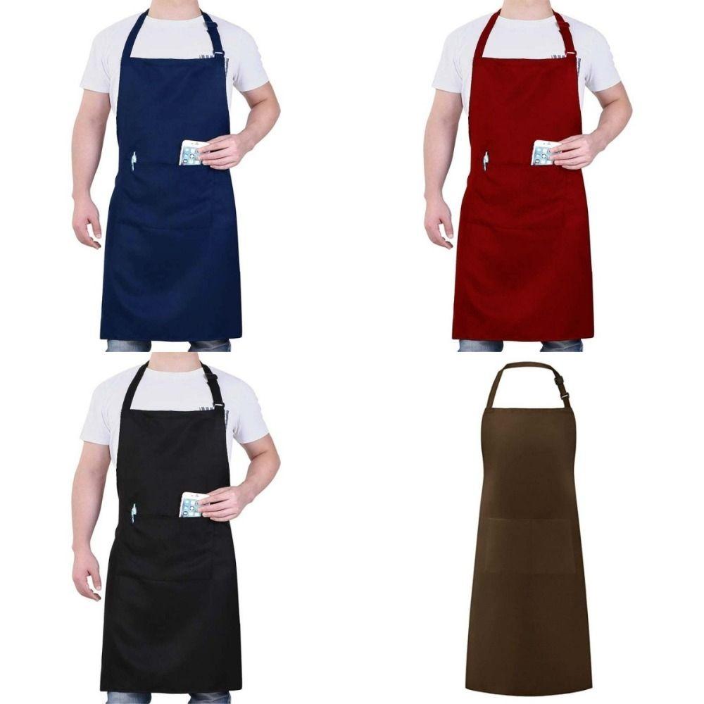 Маслостойкий фартук с карманом, многофункциональный, унисекс, рабочая одежда, бытовой водонепроницаемый фартук, кухня