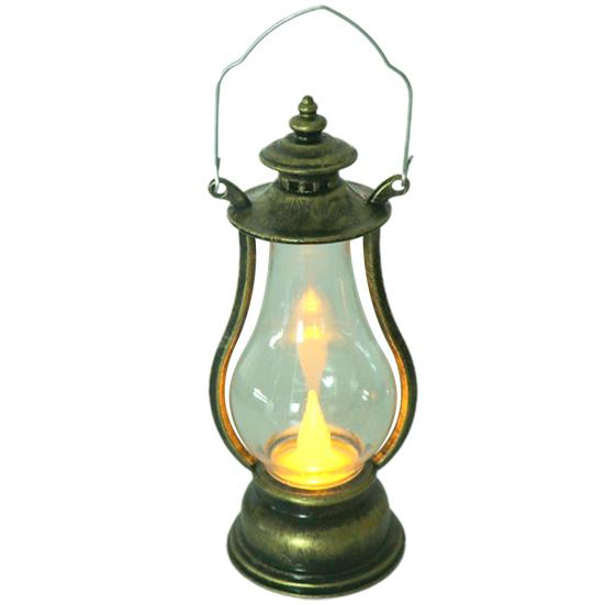 Светодиодная лампа в стиле ретро на батарейках, небьющаяся, неяркая, энергосберегающая, декоративная, рождественская, креативная, масляная лампа из АБС-пластика