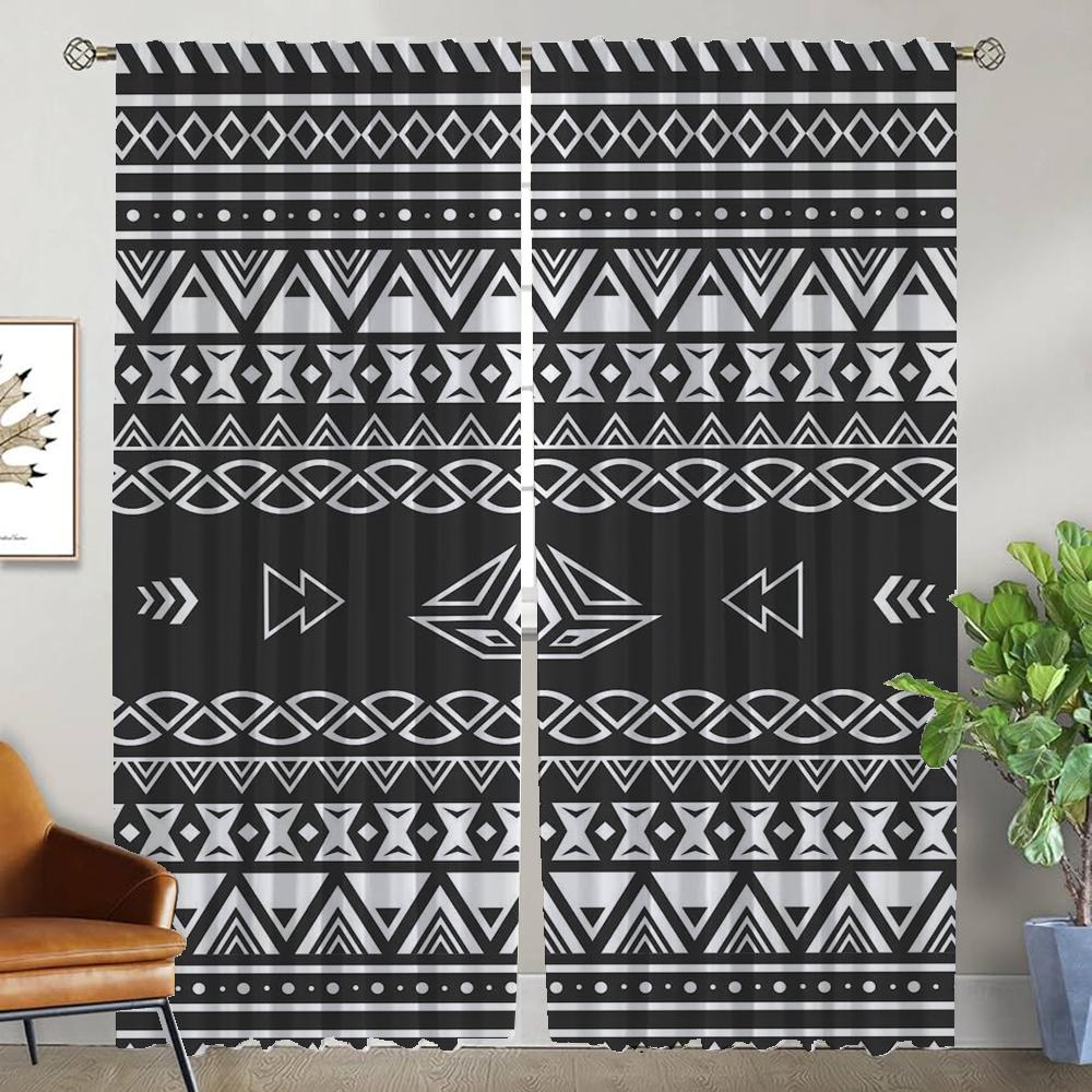 Ацтекские противомоскитные шторы для гостиной, украшение на Хэллоуин, затемняющие шторы, тюль для спальни, перегородка, кухня