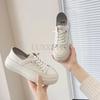 Women Korean Style Thick Soled Comfortable Casual Sports Sneakers for Women Flat White Running Vulcanized Shoes for Women