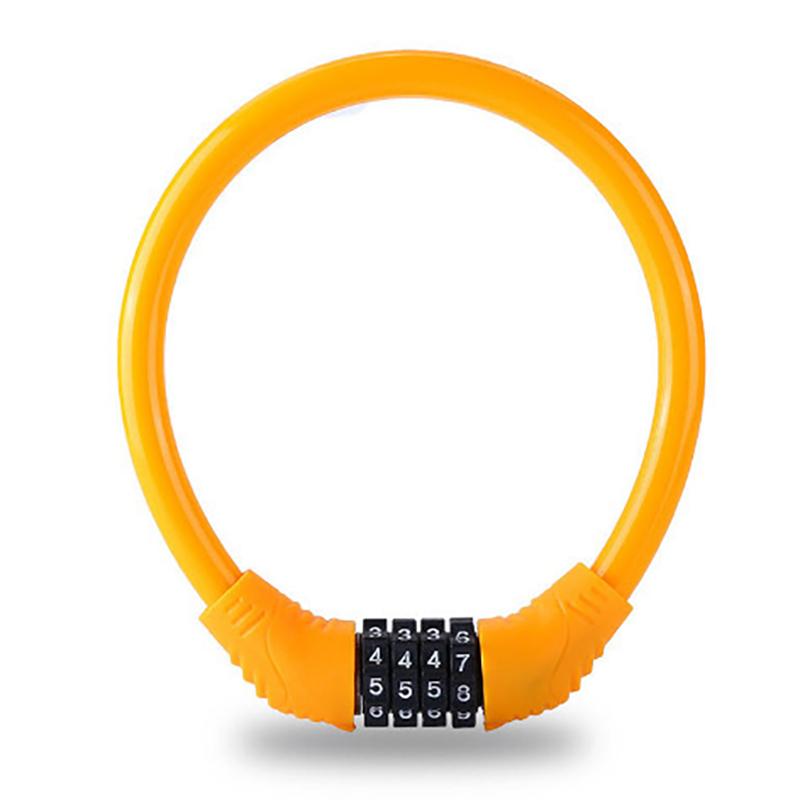 Аксессуары для велосипеда Велосипедный замок Противоугонный пароль для горного велосипеда, защитный тросовый замок, портативный кодовый навесной замок