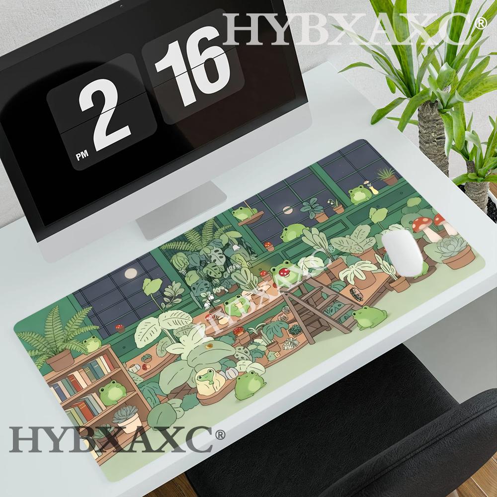 HYBXAXC Милая Лягушка в Пруду Коврик для Мыши Большой Компьютерный Офисный Игровой Стол Коврик XXL Резиновый Нескользящий Игровой Клавиатура Длинные Коврики для Стола