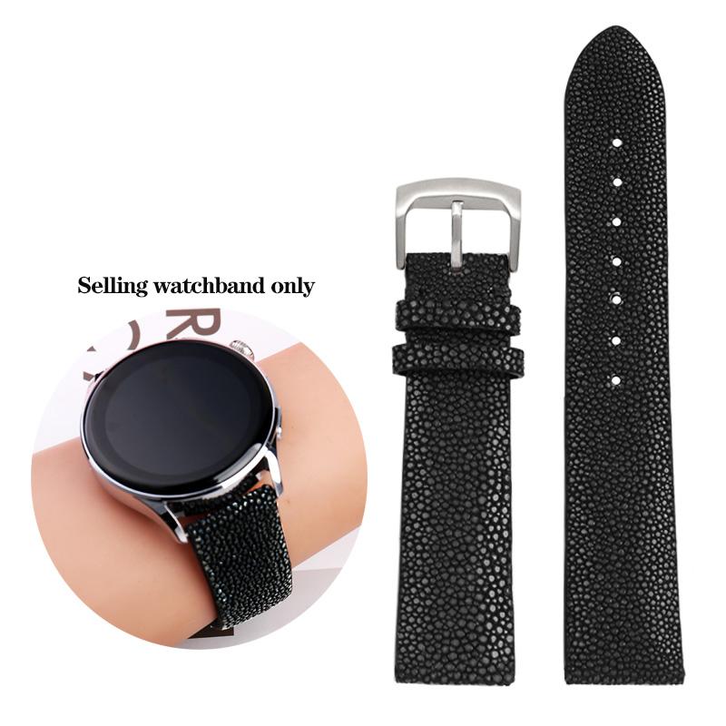 20mm 22mm Devil Pearl Fish Skin Watch Band for Huawei Tissot Omega Mido Wear Scratch Resistant Watchband Strap Black Blue Red