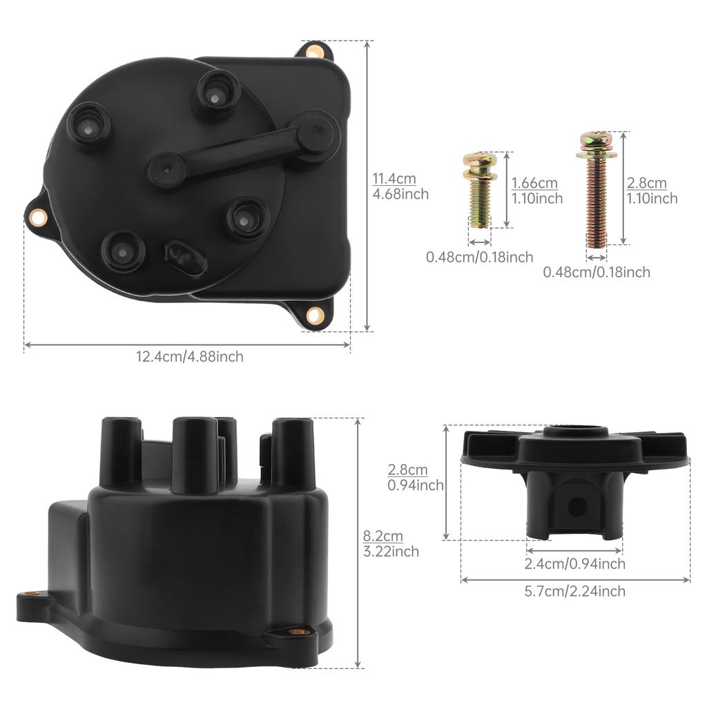 30102P54006 Комплект крышки и ротора распределителя системы зажигания Запасные части Подходят для Honda с четырьмя фиксированными винтами Жесткая конструкция ротора