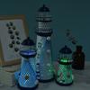 Ocean Flash Lighthouse Fishing Net Starfish Shell Metal Beacon Tower Ornaments