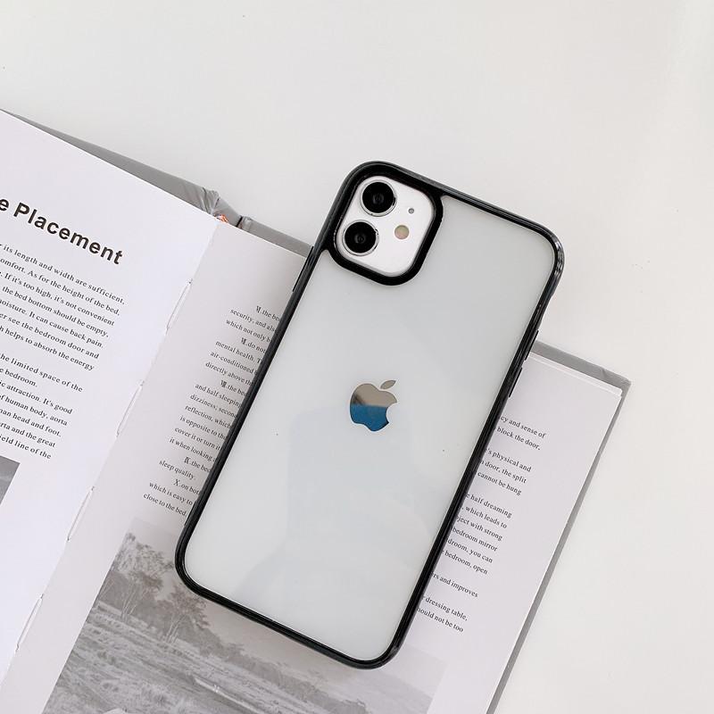 Ударопрочный цветной прозрачный чехол-бампер для iPhone 15 14 13 12 11 Pro XR X XS Max 8 7 Plus SE прозрачный мягкий акриловый чехол