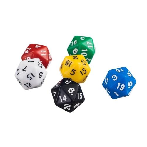 30-Piece Set of 20-Sided Dice for Board and Card Games