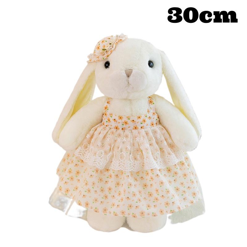 Floral Print Princess Bunny Plush Toy Perfect Birthday Gift For Adults