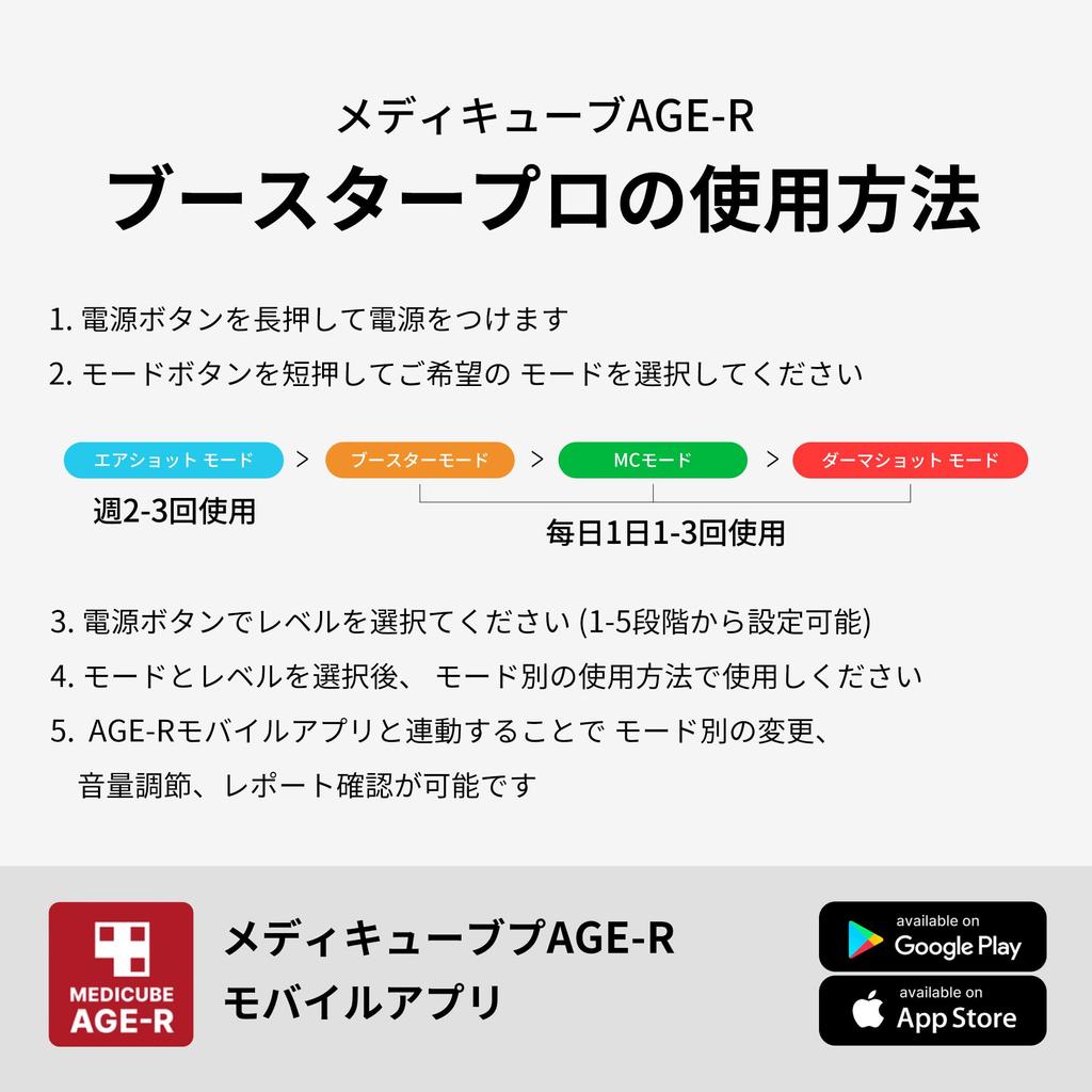 Medicube Booster Pro минут в день Корейский уход за кожей Японская инструкция по применению Устройство для лица 154 г AGE-R [5 опыт] Все в одном