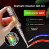 Тестер цветного света высокой яркости, специализированный для электриков, бытовая индукционная ручка, измерение нулевого пламени, отключение выключателя