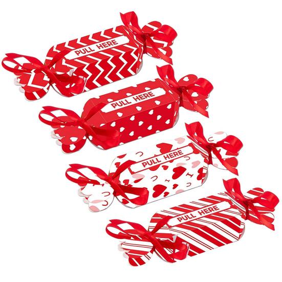 Рождественская конфетная коробка для вытягивания денег Интерактивный держатель для денежного подарка с лентой Праздничная оригинальная коробка для денежного подарка для семьи и друзей