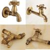 Antique Laundry Faucet Long Spout Solid Brass Washing Machine Taps Copper Retro Classic Wall Mounted Mop Pool Faucet