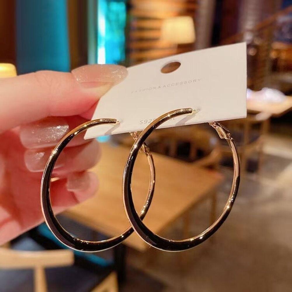 Серьги Pure Sweet Drip Glaze Large Circle, роскошные большие серьги-кольца для женщин