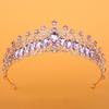 Bridal Crown Tiara Alloy Hair Accessories Birthday Crystal Crown Queen High End Atmosphere Headband