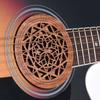 Ahvqevn Guitar Wooden Sound Hole Cover Block Feedback Buffer EQ Mahogany Wood for Acoustic Folk Guitar, Style 1