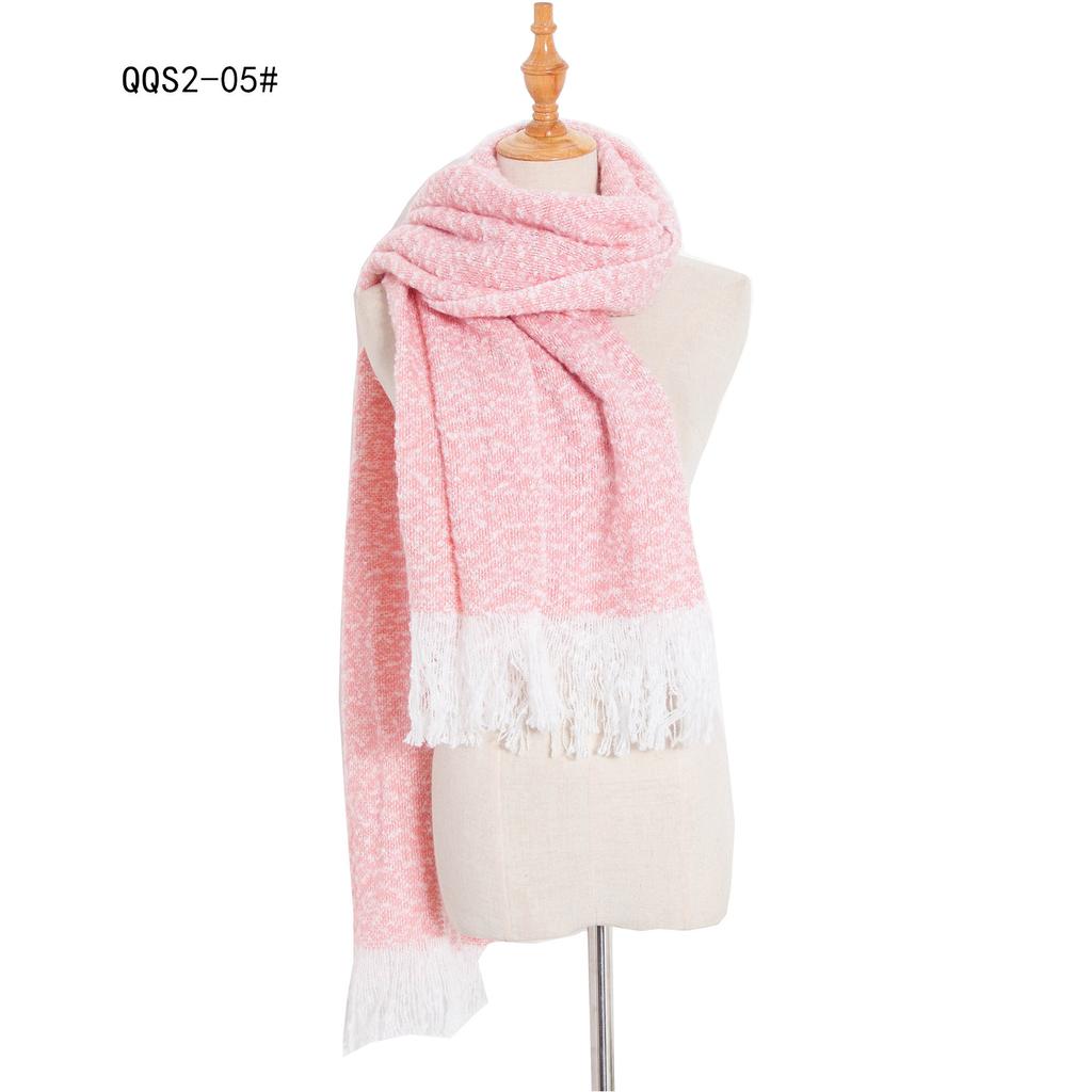 Autumn and Winter Polyester Circle Sand Plaid Scarf Women's Warm Fringed Scarf Shawl