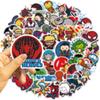50 Sheets Q Version Avengers Waterproof Cartoon Stickers for Scrapbook Decoration, Self-Adhesive.
