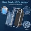 For iPhone 16 Pro Clear Case TPU+PC+Acrylic Cell Phone Case with Card Holder