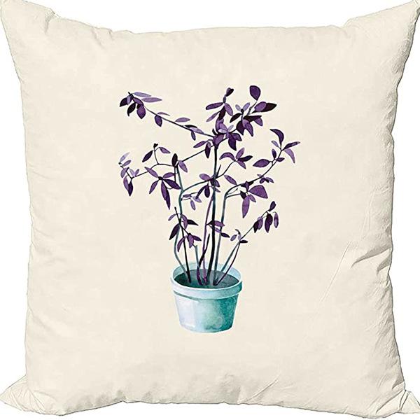 Растение и Цветок Льняная Наволочка Фиолетовая Лаванда С Принтом Подушка Чехол Наволочка Дом Диван