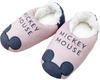 MORIPiLO Disney Slippers Mouse Fluffy Size Plush Cute Korean Disney Morishita Makura (Mickey Knyac) 23.0-25.0cm, Unisex, Toy, Gift, Pink, Character,