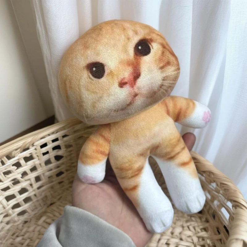 20 см Милые реалистичные плюшевые игрушки-кошки со скелетом Кавайная мягкая игрушка Мультяшная кукла для украшения комнаты Успокаивающий компаньон Подарок ребенку