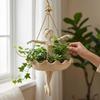 Whimsical Fairy Flower Pot Resin Girl Hanging Plant Basket Flower Container  Cafe Decorations