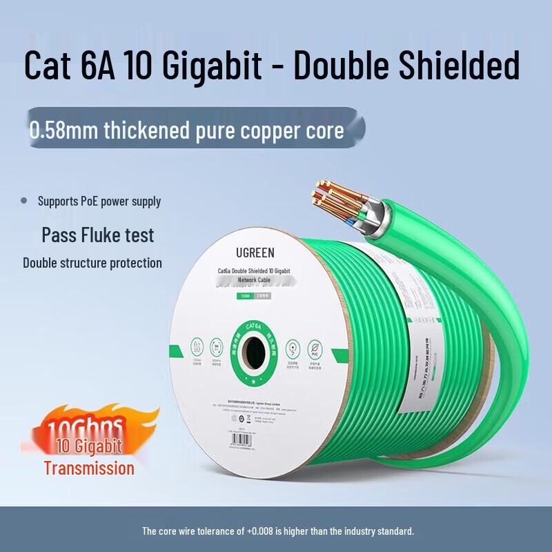 UGREEN CAT6A Double Shielded Pure Copper Network Cable