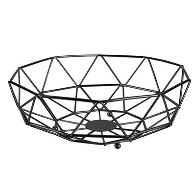 [R2430] - Корзина металлическая проволочная "Бохо" черная - 28x10 см