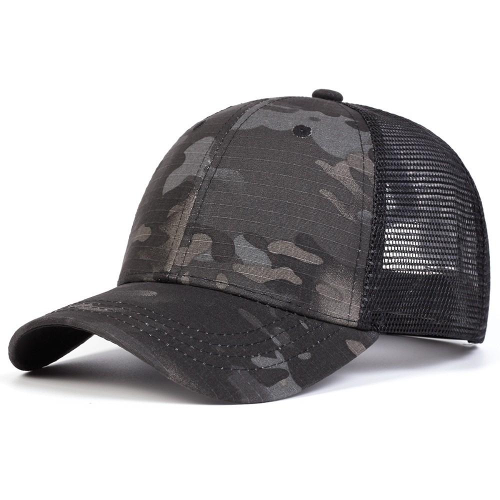 Fashion Baseball Net Caps Adjustable Simple Mesh Peaked Cap Casquette For Man Women Unisex