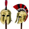 Steel Greek Corinthian Helmet With Plume Medieval Ancient Spartan Armour Helmet Replica Brass Finish