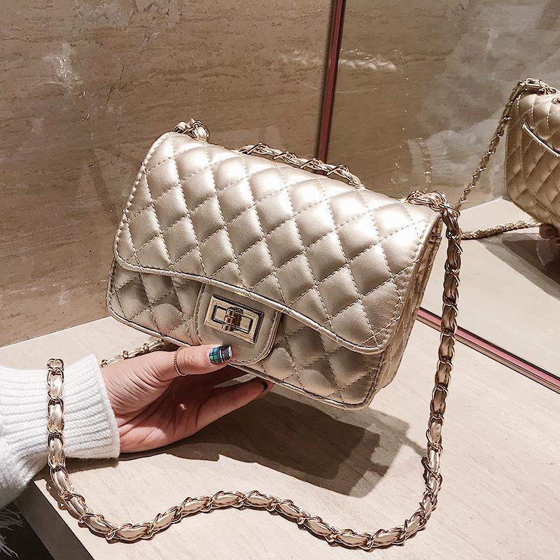 bag women's new trendy rhombus chain bag shoulder oblique span bag women's bag versatile small square bag