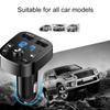 Hot Sale Car MP3 Player Car Charger Bluetooth-Compatible FM Receiver Dual USB Fast Charger 3.1A with Rotate Button