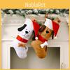 Festive Dog Bone Gift Stockings For Christmas In Adorable Yellow And White Colors