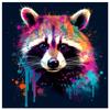 5d DIY Diamond Painting Cross Stitch Watercolor Animal Raccoon Diamond Embroidery Mosaic Full Round Drill Home Decor Arts