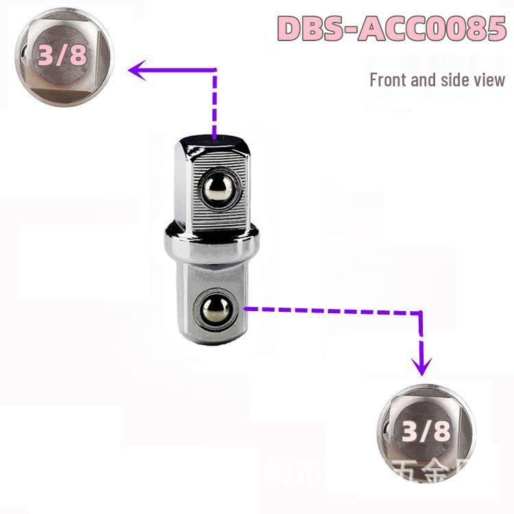 6.3mm Hex to 3/8" Socket Adapter Double-Ended Square Conversion Ratchet Wrench