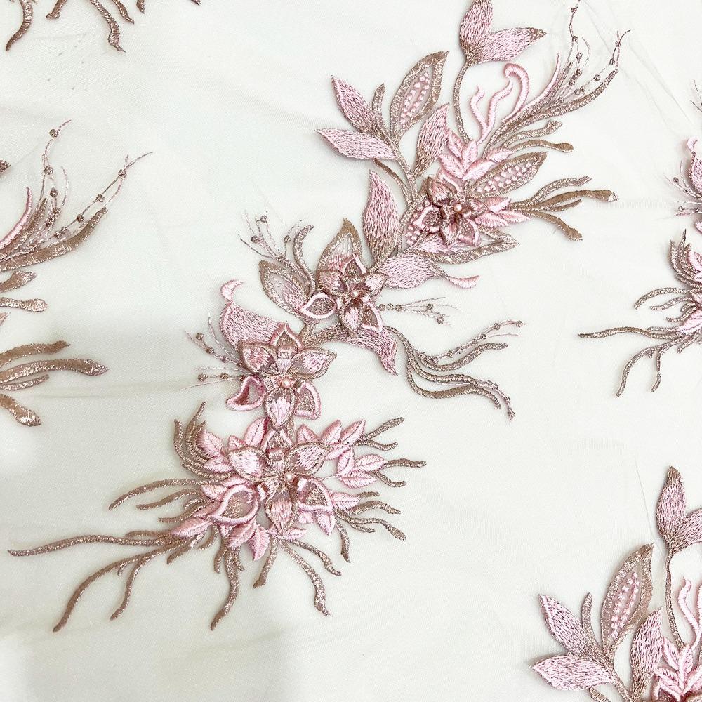 Lace Texture 3D Embroidery Patches Handmade Clothing Applique Mesh-Backed Patches Multi-Color Garment Lace DIY Projects