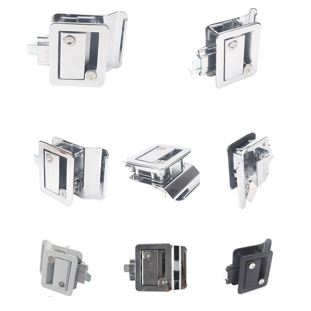 RV Door Lock Inside Outside Double Open Door Lock for Camper Caravan Trailer Replacement RV Entry Door Lock Latch Handle