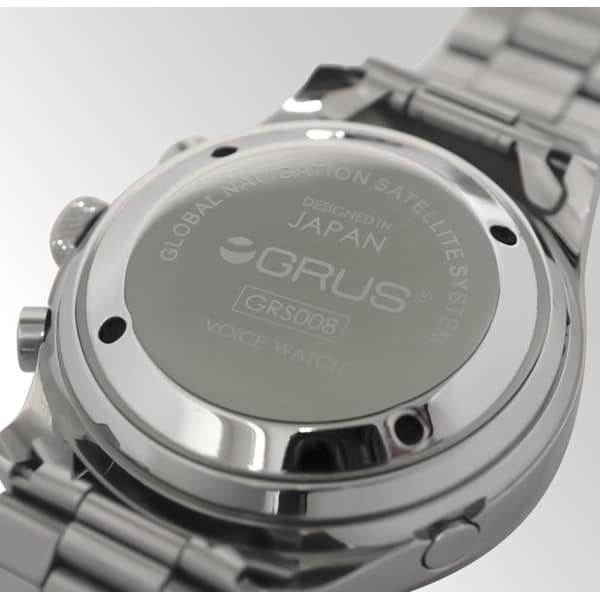 Grus Glace GNSS Voice Watch Men's Metal Belt Black GRS008-04