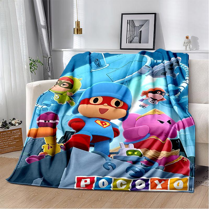 3D Мультяшное одеяло Pocoyo Elly Pato, Мягкое плед-покрывало для дома, спальни, кровати, дивана, пикника, путешествий, офиса, Подарок для детей