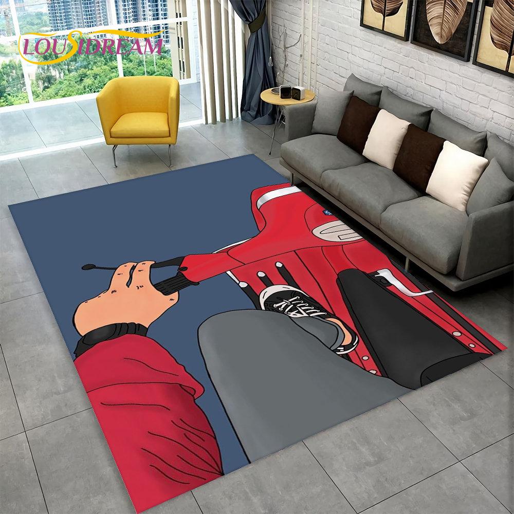 3D коврик для гонок на мотоциклах, большой ковер для дома, гостиной, спальни, дивана, коврик для двери, украшение для детской игры, нескользящий напольный коврик